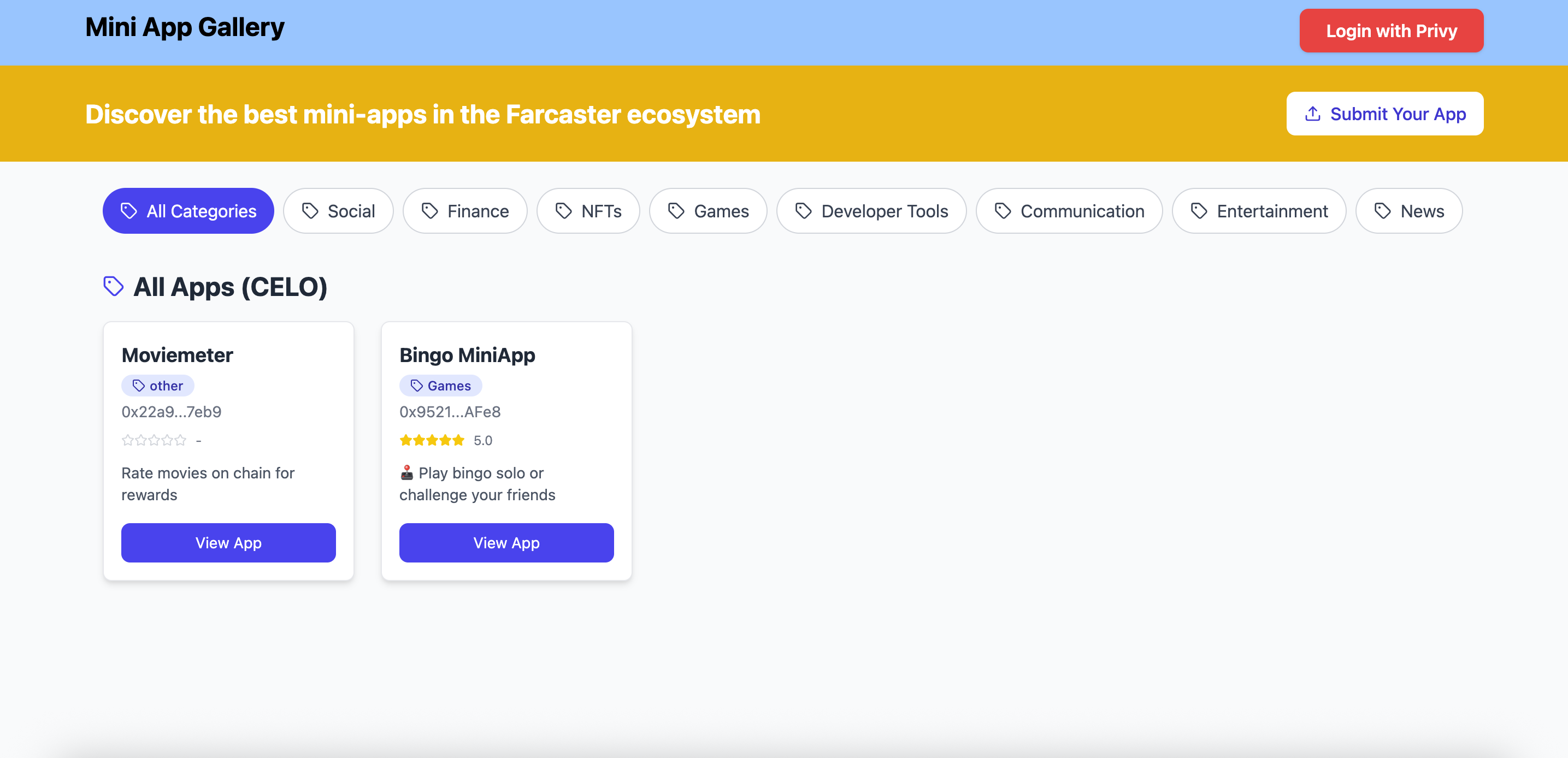 MiniAppGallery screenshot